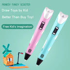 3D Pen With LCD Screen Compatible PLA Filament Toys 3D Drawing Printing Pen for Children DIY Christmas Birthday Gift