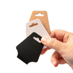 50Pcs Blank Necklace Bracelet Display Foldable Adhesive Price Tag Holder Cards Packaging For Jewelry Small Businesses Supplies