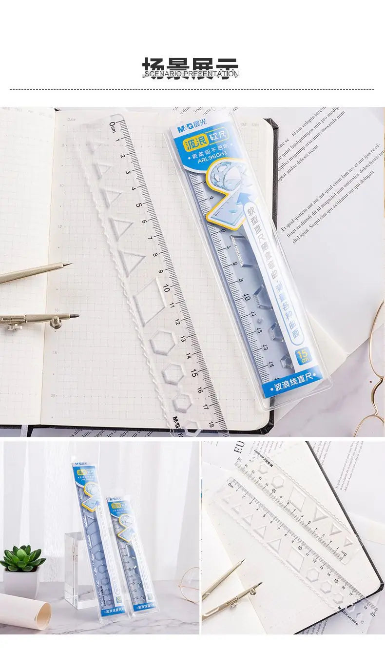 30pcs Clear Soft Ruler 15cm Flexible Transparent Ruler for School Kids School Thing Study Supplies Student Ruler 20cm Stationery