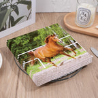 Horse Race Party Disposable Tableware Sets Plates Tablecloth Napkins Hanging Streamers Dinnerware For Birthday Party Decoration