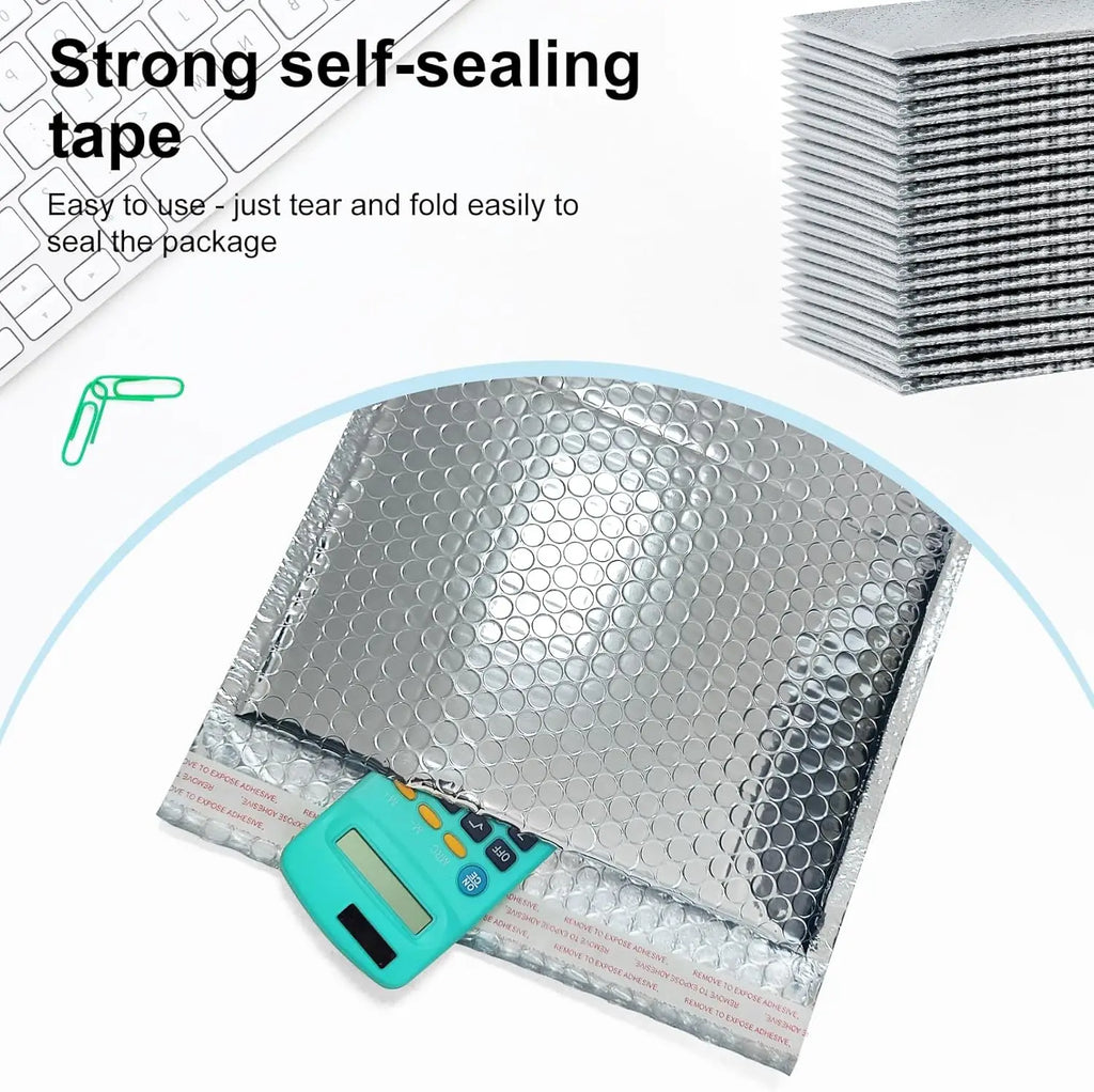 Bubble Mailers Silver Padded Mailing Envelopes Self Seal Shipping Envelopes for Packing Mailing Bubble Mailers Mailer Bags