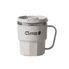 400ml Double Wall Insulated Coffee Mug 304 Stainless Steel Coffee Cup With Lid And Handle Reusable Water Cup