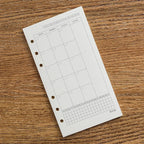 A6 40Sheets Loose Leaf Notebook Refill Spiral Binder Inner Page Grid Blank Line Diary Agenda PlannerSchool Stationery