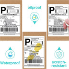 4"x6" inch Thermal Label Paper 100/200/500 Sheets Adhesive Stickers For Shipping Labels Printer For DHL UPS Express Barcode