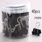 15mm/19mm/25mm/32mm/41mm/51mm Black Metal Binder Clips Long Tail Clip Folder Bookmark Paper Ticket Clip