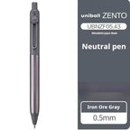 New Uni uniball Zento Flow Metal Rollerball Pen Aluminum Grip Gel Pens 0.5mm Water-Based Black Ink Ultra Smooth Writing Japan