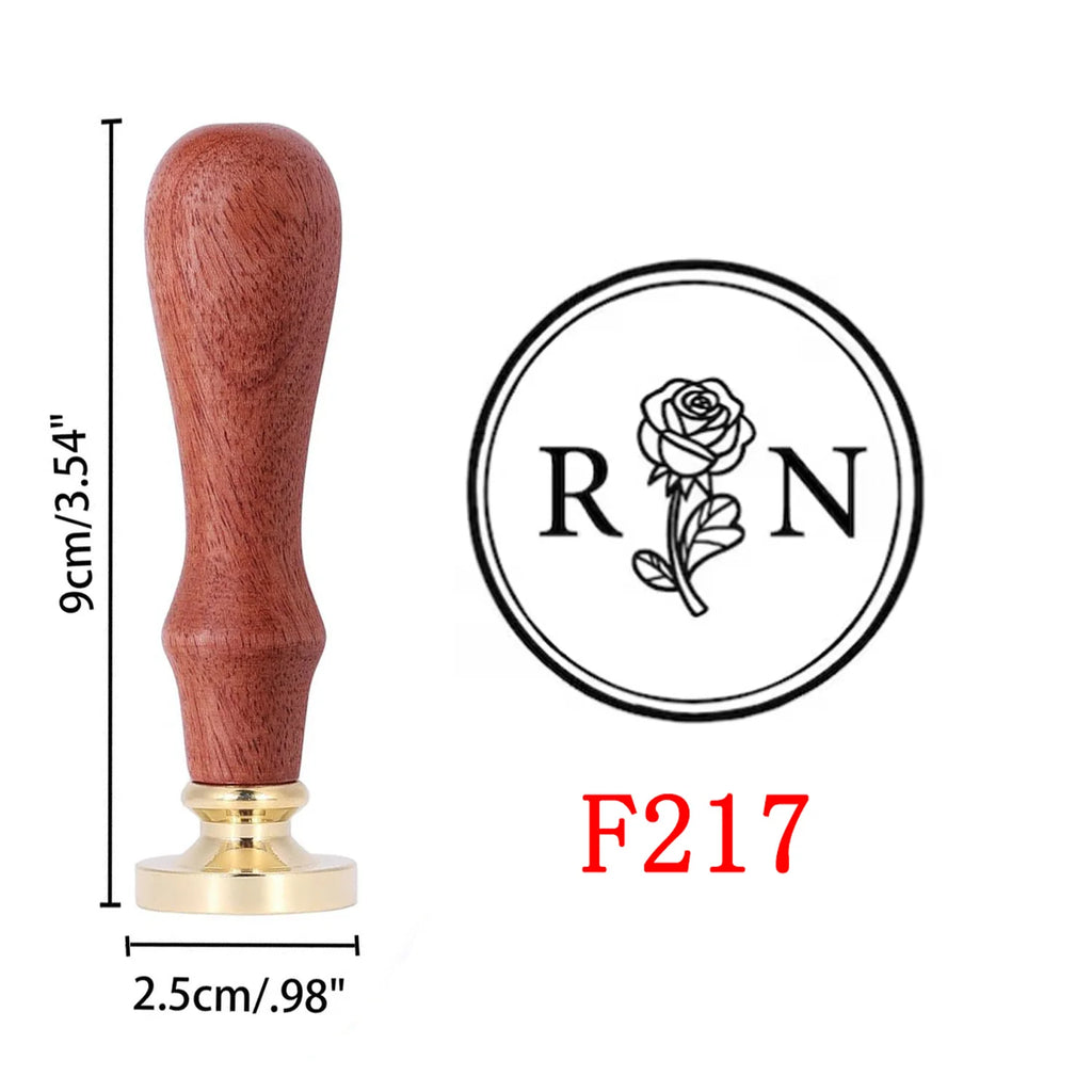 Custom Wax Seal Stamp and Wooden Handle set, For Wedding Invitation, Multiple Designs, Personalized Logo Wax Stamp, Initial Wax