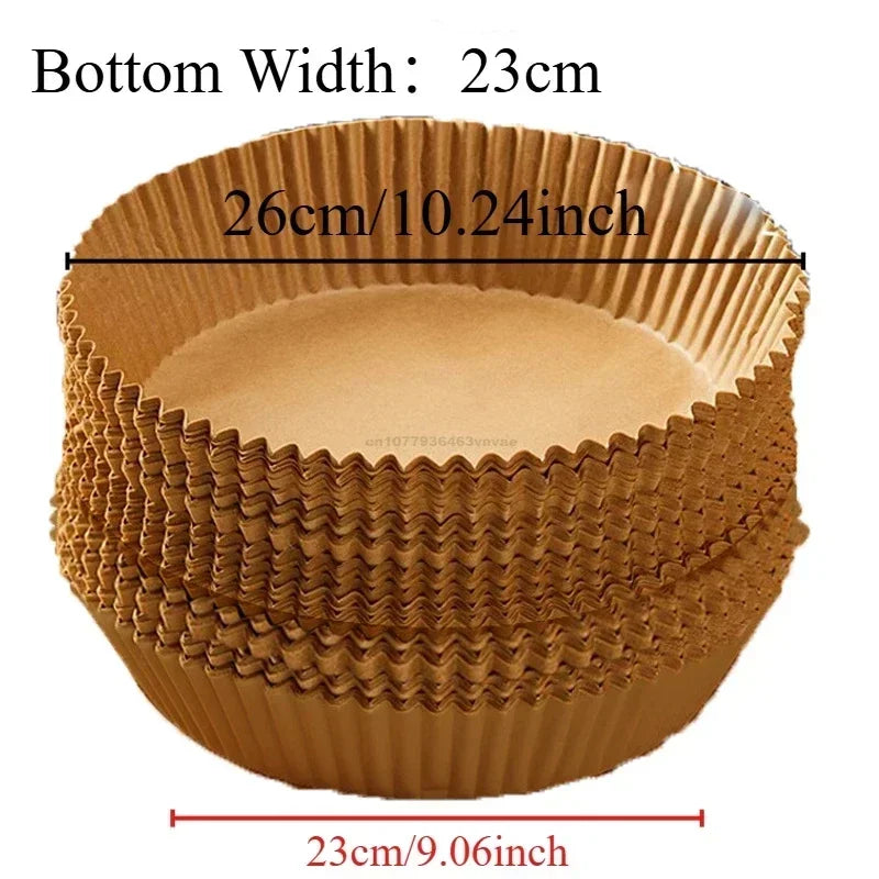 Disposable Round Square Air Fryer Paper Liner Non-Stick Airfryer Baking Paper Kitchen Cooking Accessories