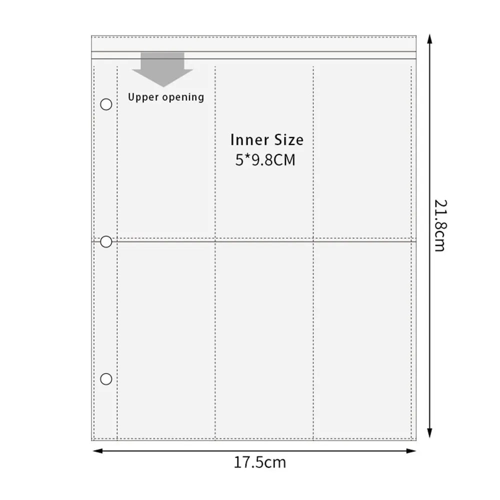 A5 3/7 Ring Binder Transparent Photo Album PP Inner Page Sleeves 1/2/4/6-Grid DIY Photocard Collect Book For 3 4 5 6 7 Inch Card