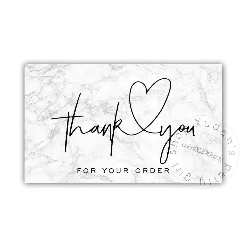 30pcs/pack Pink Thank You Card For Supporting Business Package Decoration "Gorgeous Thanks" Business Card Handmade With Love
