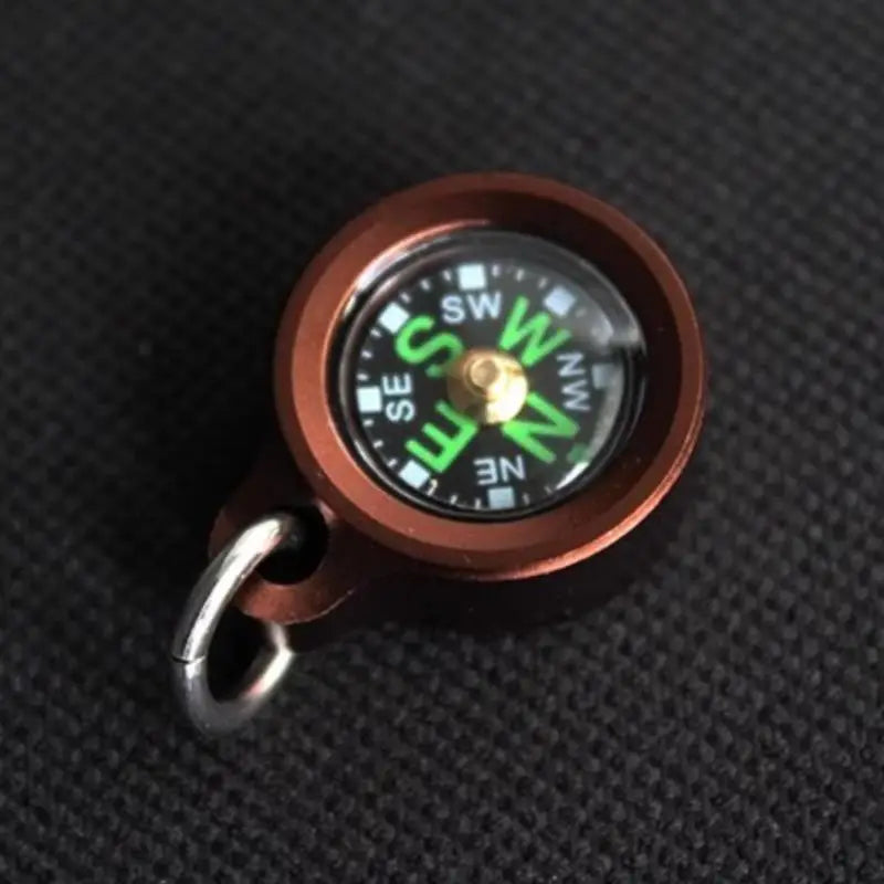 Mini Aluminum Alloy Compass Keychain Pendant Outdoor Hiking Camping Mini Portable Compass Bag Charm