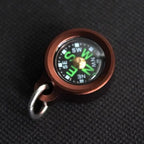 Mini Aluminum Alloy Compass Keychain Pendant Outdoor Hiking Camping Mini Portable Compass Bag Charm