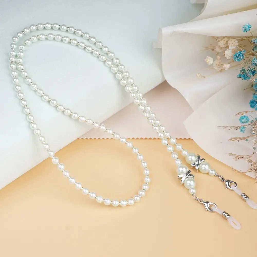 Fashion Pearl Sunglasses Chain Wearing Neck Holding Beaded Lanyard Cord Masks Sunglass Reading Glasses Chain Eyewear Accessories