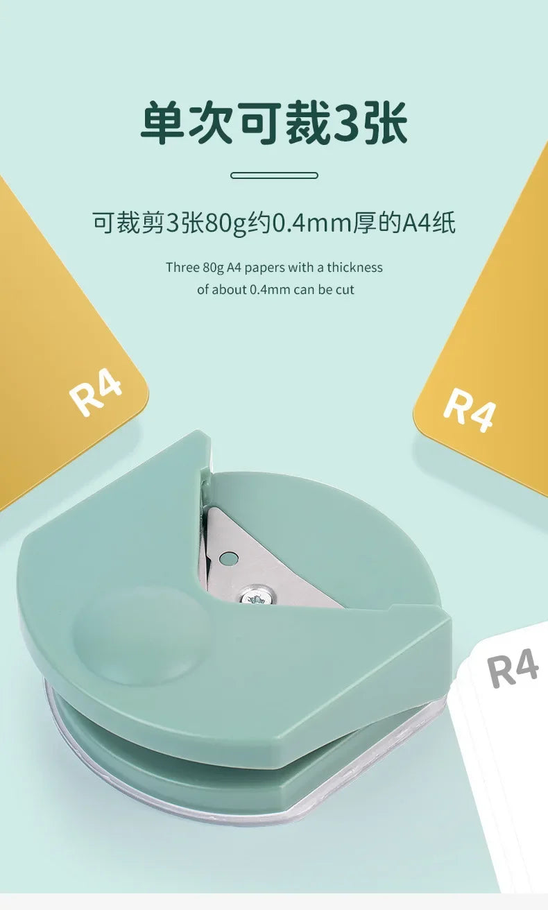 Journamm Corner Rounder R4 Corner Punch Portable Paper Trimmer Cutter for Card Photo Cutting Junk Journal DIY Scrapbooking Tools