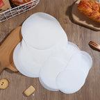 50pcs round Parchment Paper Baking Oiled Paper Air Deep-Fried Pot Paper Steamer Liners Barbecue Sheets Disposable