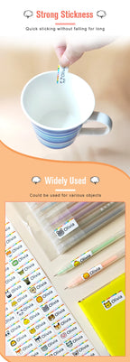 200Pcs Customize Waterproof First Name Sticker Personlized Tag Stickers Children Stationery Pencil Labels Decal for Kids School