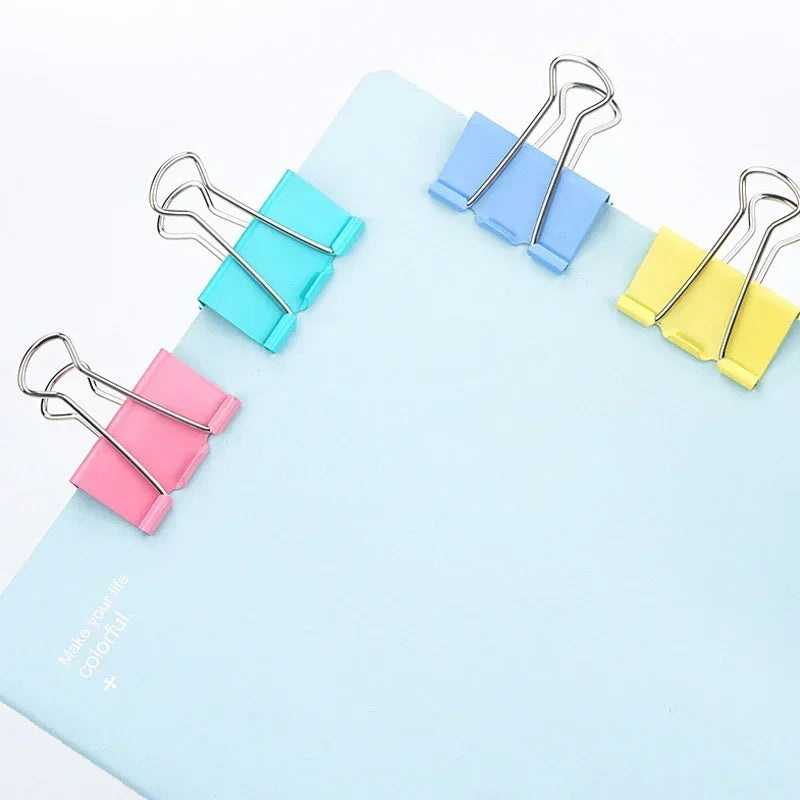 Multicolor Metal Paper Clips Bulk Pack - 15/19/25/32/41mm Assorted Sizes for Office School Books Stationery Organizing Supplies