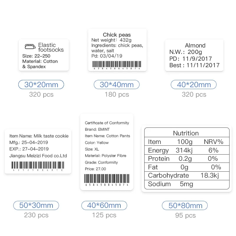 Niimbot B21/B1/B203 Mini Bluetooth Thermal Printer Anti-Oil Sticker Waterproof Adhesive Label Paper For Office Tag Labels Maker