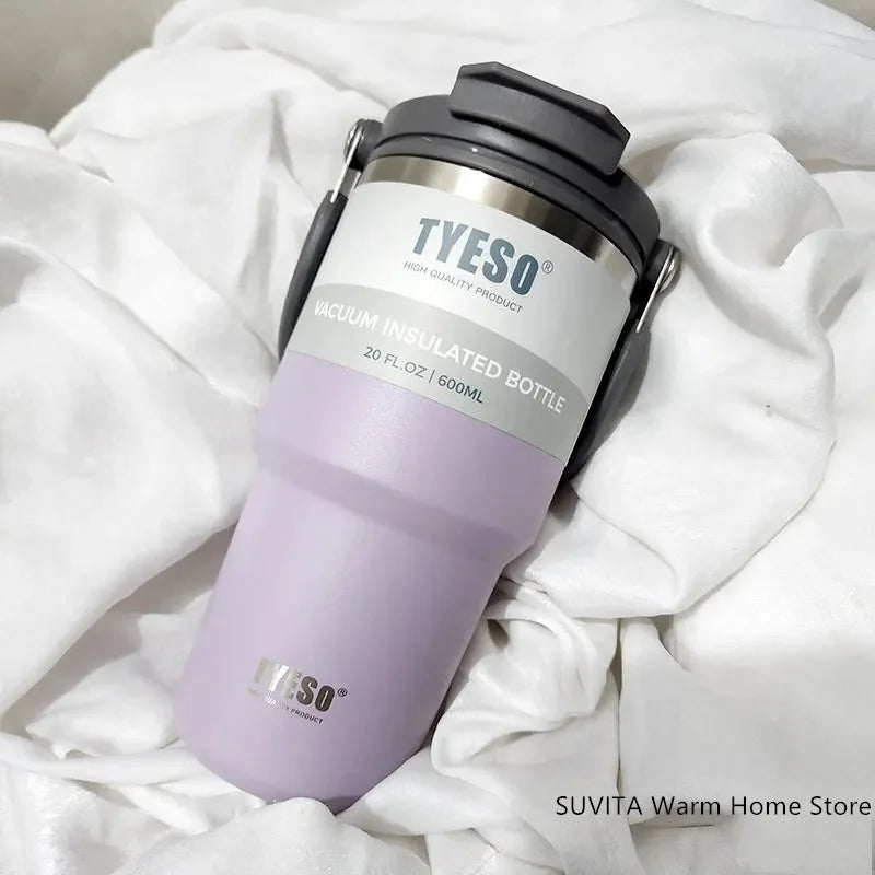 Tyeso Tumbler Coffee Cup Stainless Steel Vacuum Thermal Insulated Mug Large Capacity Double Drink Car Water Bottle Travel Mug