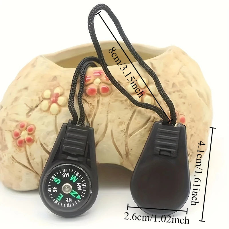 3pcs Portable Mini Compasses Outdoor Survival Tools Hiking Camping Travel Accessories Hanging Compasses