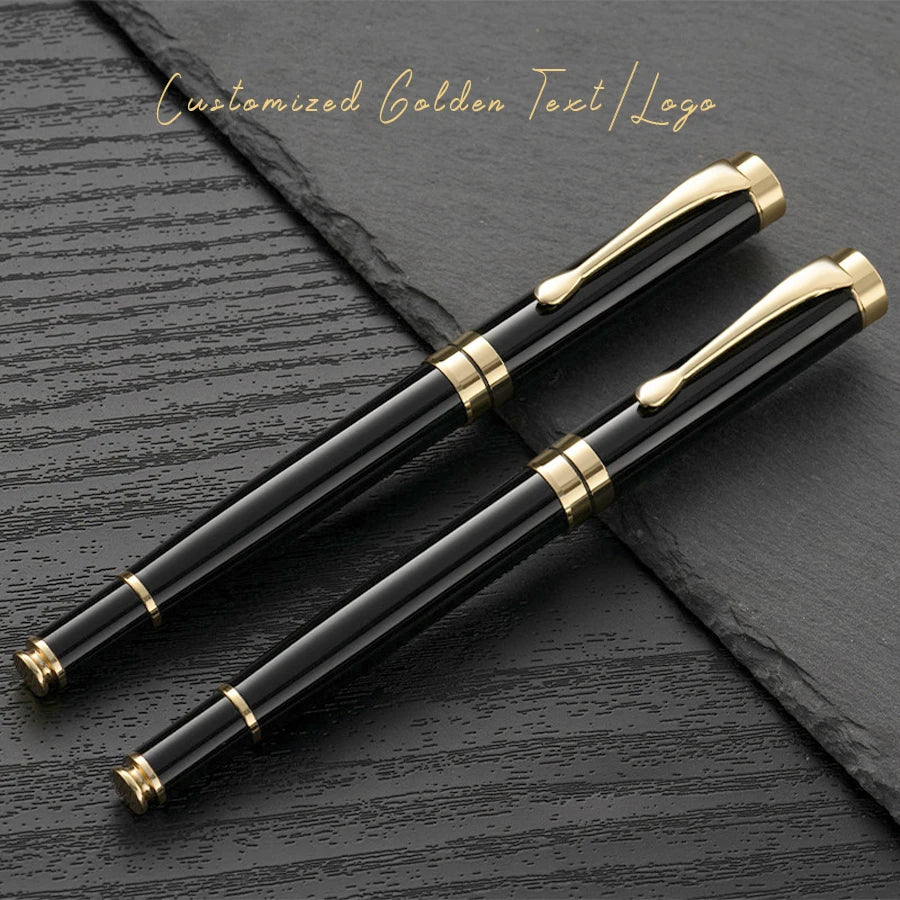 Customize Gold Color Text Gel Pens Engraving Metal Pretty School Student Supplies Office Accessories Writing Stationery 2025