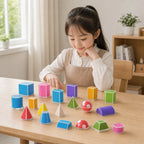 24 Pieces Geometry Teaching Model Kit Transparent Geometric Shapes with Storage Box Geometry Manipulatives Clear for Teachers