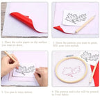 10pcs/set Embroidery Transfer Carbon Paper Water-Soluble Tracing Paper Embossing Stylus for DIY Sewing Accessories