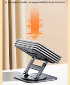 Laptop Stand 360° Rotatable Notebook Holder Liftable Desk Riser Stand Aluminum Alloy Stand Compatible With 9.7-17.3 Inch Laptops