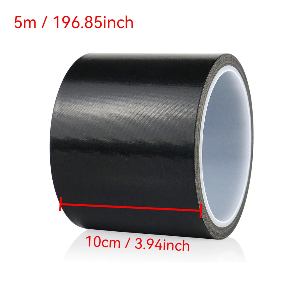 5m/10m Heavy Duty Waterproof Black Duct Tape Strong Adhesive Gaffer Tape for Repairs Sealing Indoor Outdoor Use Hand Tearable