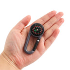 Mini Lightweight Compass, Portable Carabiner Keychain Compasses, Outdoor Camping Tool, Mountaineering Tourism Survival Equipment