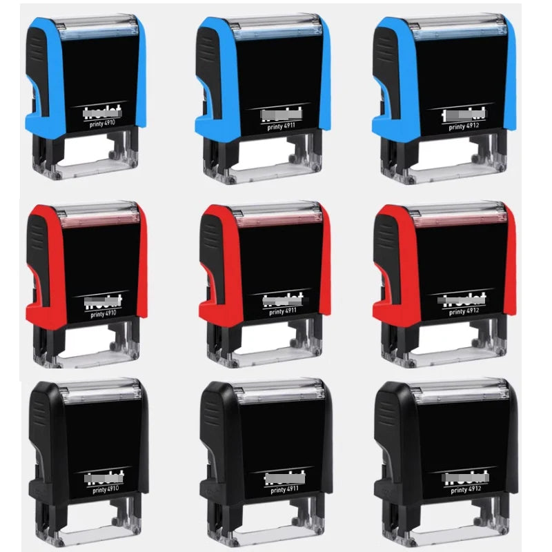 Customizable Self-Inking Rectangular Personalized Name Signature Laser Engraved Rubber Stamp