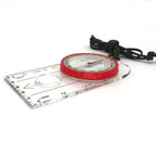 Orienteering Compass Lanyard Waterproof 360-degree Rotating Dial Luminous Display Magnifying Glass Map Scale Camping Compass