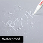 5pcs White Marker Paint Pens Waterproof Rubber Permanent Marker Pen Car Tyre Tread Environmental Tire Painting DIY Graffiti Pens