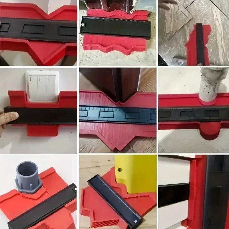 Ultimate contour measuring instrument, multifunctional plastic ruler, suitable for woodworking measurement