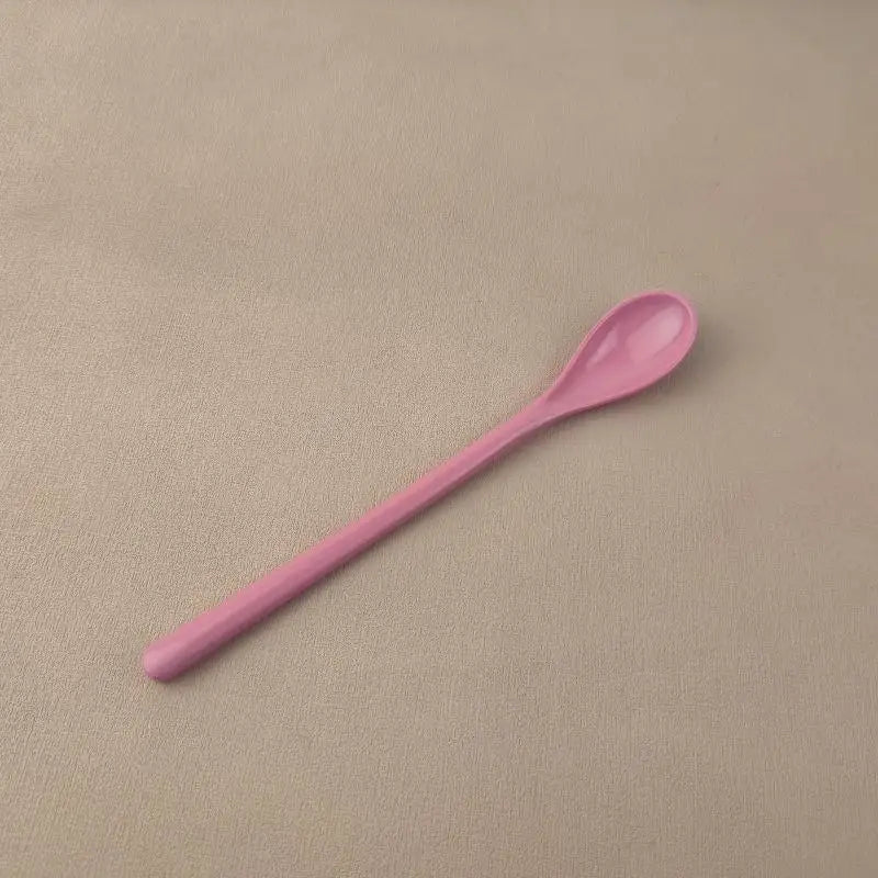 Candy Color Plastic Long Handle Spoons Multi-use For Dessert Tea Coffee Soup Kitchen Tableware Flatware