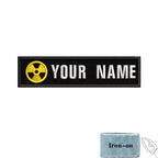 1PC 10cmX2.5cm Custom Name Patch Stripes Badge Iron On Or Hook Loop fire trophy radiation motorcycle blood drop love Pentagram