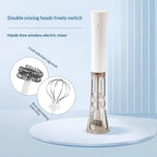 Milk Frother Machine Wireless Electric Mixer, Hands - Free 2 In1 Whisk, 3 - Speed Rechargeable For Baking/Coffee Frothing