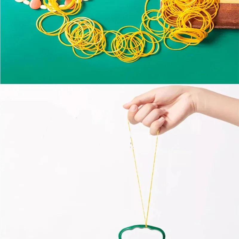 300 Pieces Set High-Elasticity Durable Yellow Rubber Bands Industrial Strength High-Temperature Resistant Toys for All Ages