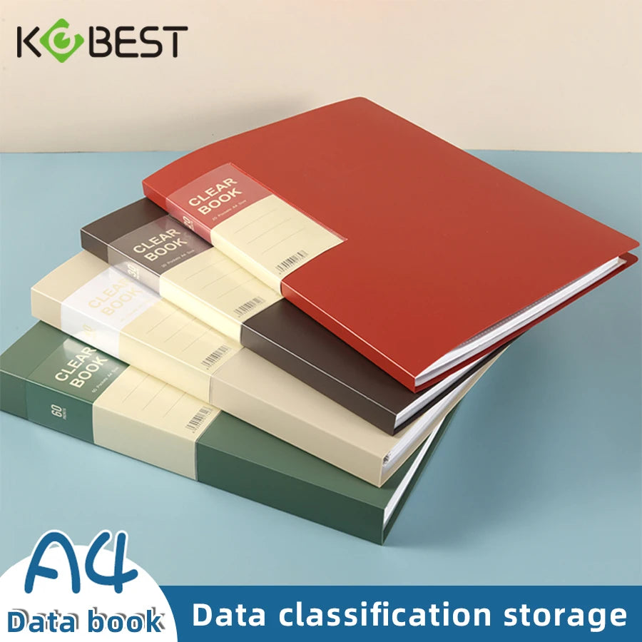 Hot Classic Style 20/30/40/60 Pages Thick Side-in Type Display Book Waterproof Large Specifications Test Paper Storage Folder