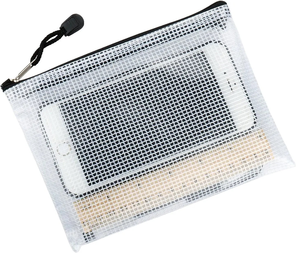 3/5PCS Stationery Storage Bag Folder File Mesh Zipper Pouch A3 A4 A5 A6 Document Bag Zip File Folders School Office Supplies