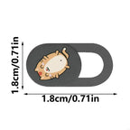 3pcs Camera Cover Webcam Cover Slide Web Camera Privacy Protector Sticker Cartoon Kitten Camera Cover for Laptop