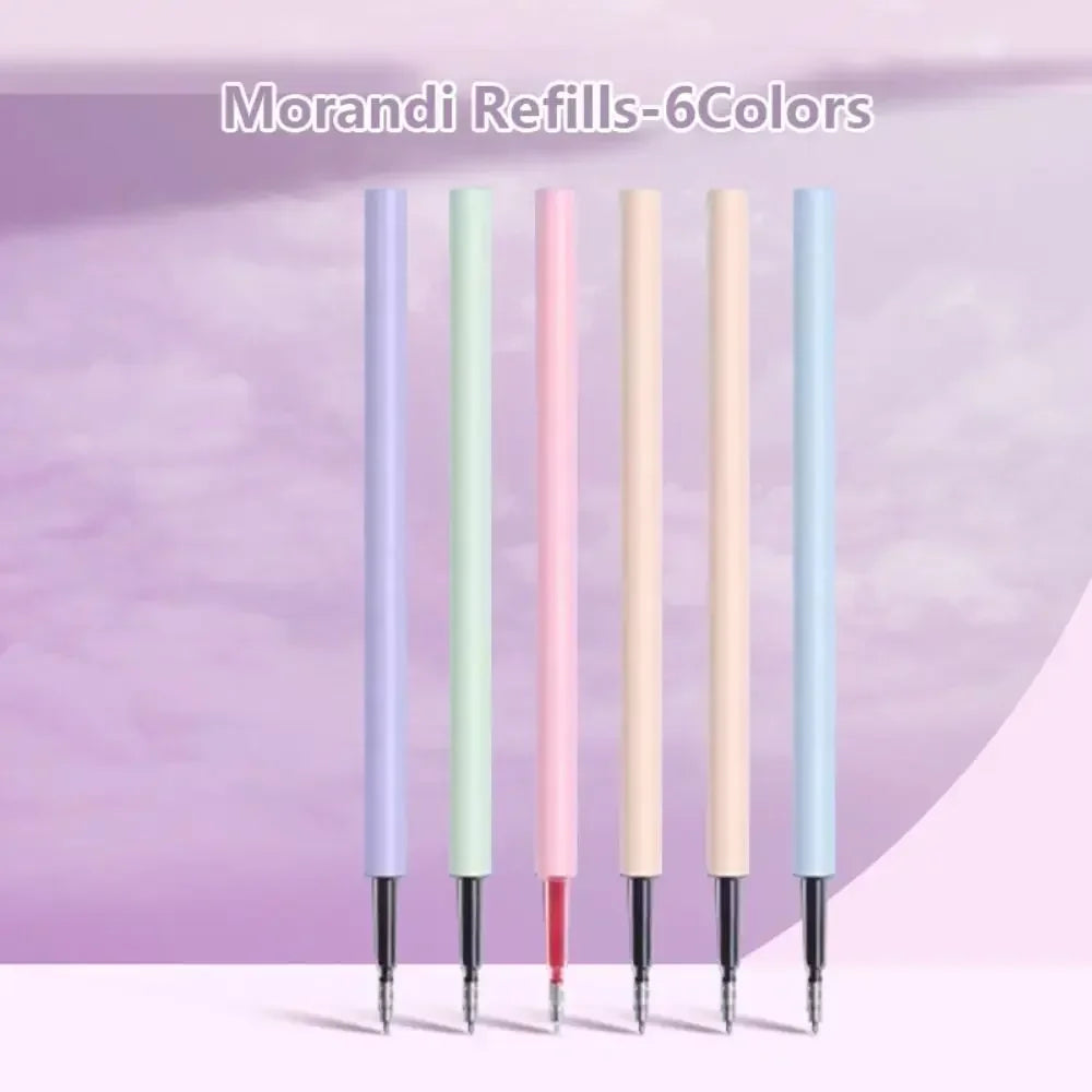 6Colors/Set Color Gel Pen 0.5mm ST Tip Ballpoint Pen Writing Tool Color Ink Signing Pen Students Gift Stationery School Supplies