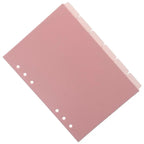 6 PCS Planner 6 PCS Binder Divider A5 Plastic Index Page Tabs Pink 6 Ring Binder Index Dividers Home