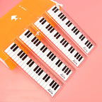 1 Piece Lytwtw's Cute Piano Straight Ruler Kawaii Tools Stationery Cartoon Drawing Office School Measuring