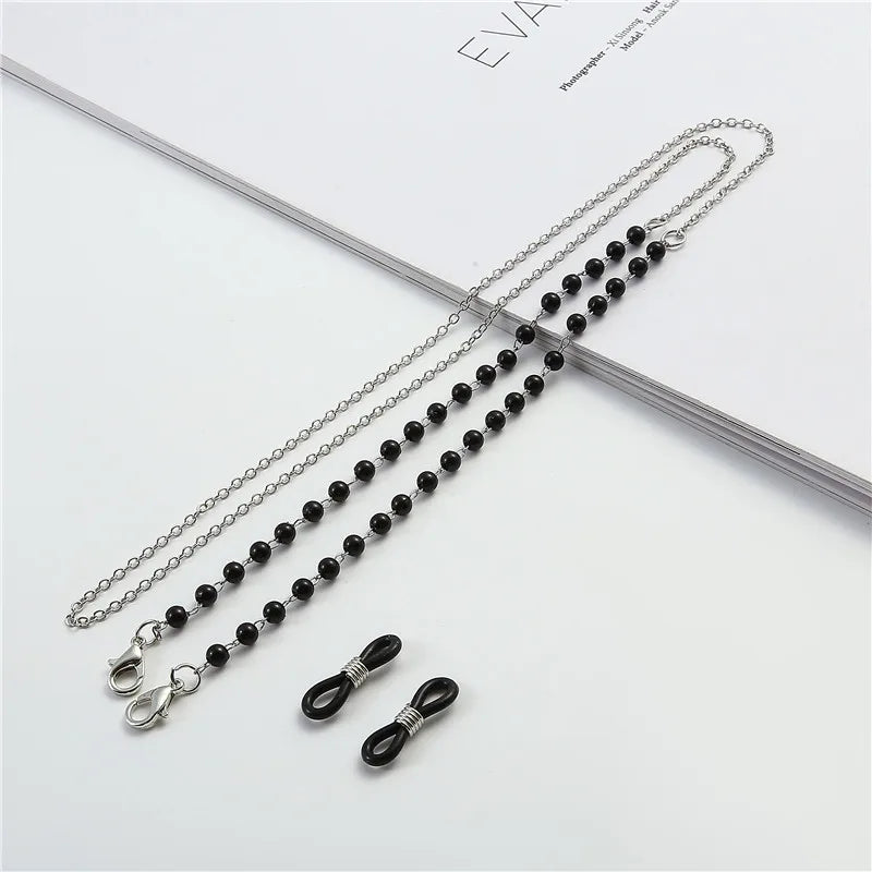 Fashion Reading Glasses Chain Pearl Flower Glasses Hanging Rope Anti-Lost Eyewear Mask Lanyard Women Sunglasses Glasses Chain
