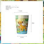 Lion King Birthday Party Decoration Lion Disposable Dinnerware Tablecloth Cup Plate 3D Balloon for Kids Baby Shower Supplies