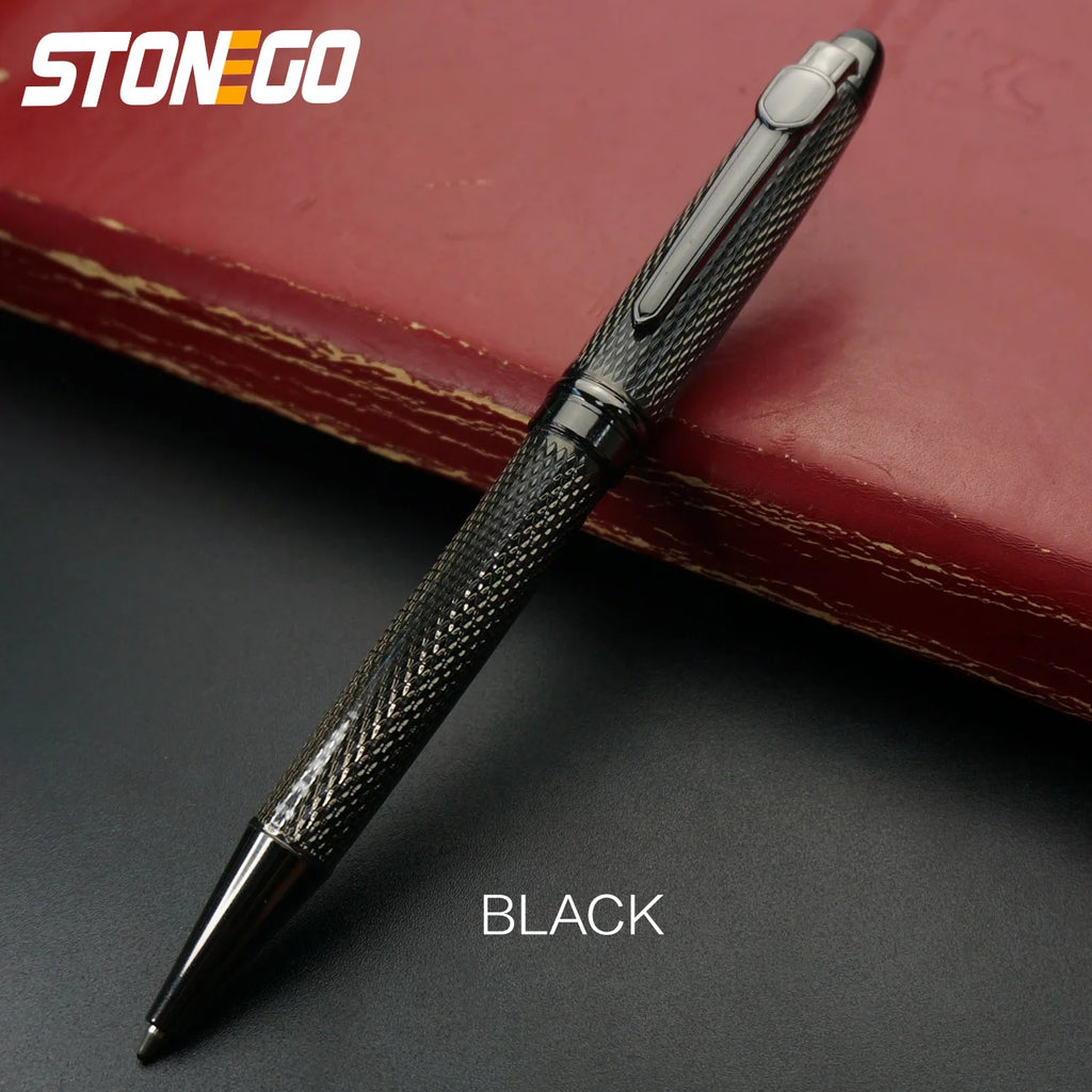 STONEGO Classic Luxury Rollerball Pens, Stainless Steel Roller Ball Pen for Men Women, School, Office, Executive, Business