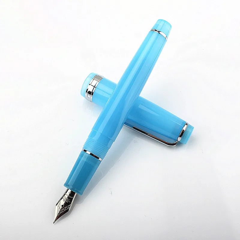 Jinhao 82 Fountain Pen Acrylic EF/F/M/Bent Nib Golden Trim with Converter Writing Pen