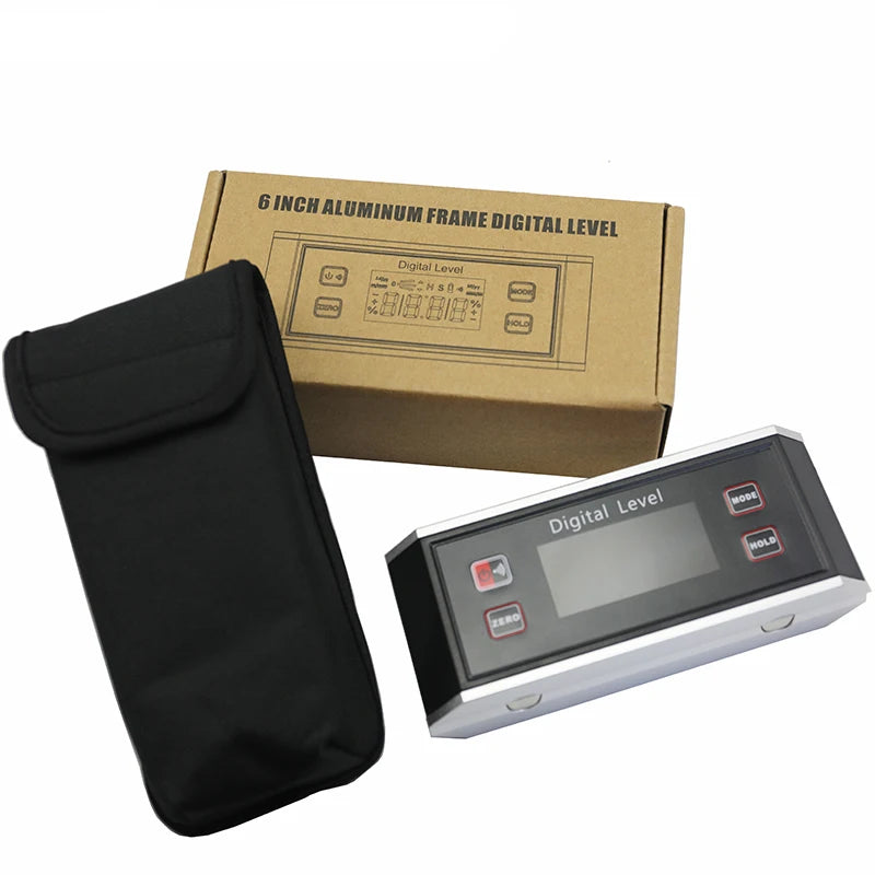 6inch Digital Level Electronic Protractor Inclinometer with Magnet Illuminate Level Angle Meter Gauge Level Box Inclinometer