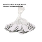 500Pcs/lot Jewelry Price Label with Cotton String Commodity Price Tag Shop Price Card DIY Gold Silver Blank Price Display Card